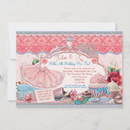 Tutus und Tee-Party Girls verkleiden Einladung