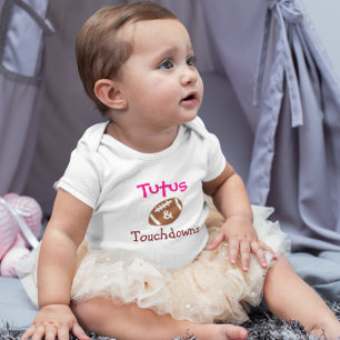 Tutus und Touchdowns Baby Strampler