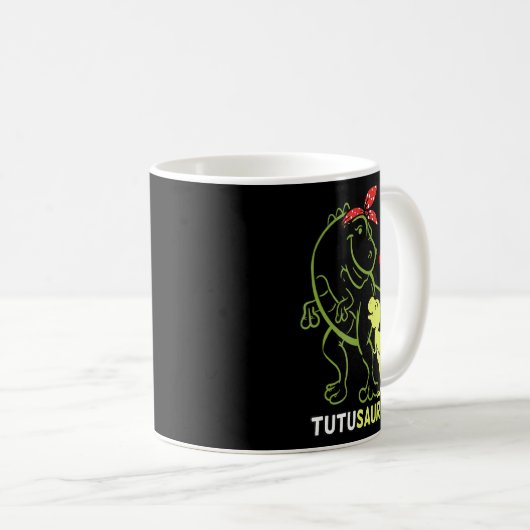 Tutusaurus Tutu Tyrannosaurus Dinosaur Baby Mother Kaffeetasse (VorderseiteRechts)