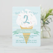Tuuquoise Sprinkles Ice Cream Geburtstag Einladung (Stehend Vorderseite)