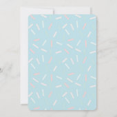 Tuuquoise Sprinkles Ice Cream Geburtstag Einladung (Rückseite)