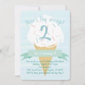 Tuuquoise Sprinkles Ice Cream Geburtstag Einladung (Vorderseite)