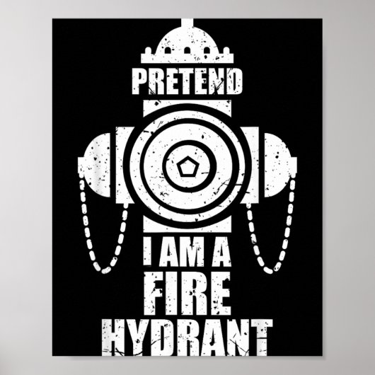 Tüuschung Ein Hydrant Fauler Halloween-Party Einfa Poster (Vorne)