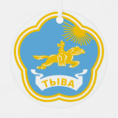 Tuva - Coat of Arms Christmas Tree Ornament Aus Metall (Vorderseite)