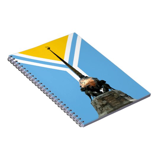 TUVA - Mitten in Asien - Monument and Flag Noteboo Notizblock (Rechte Seite)