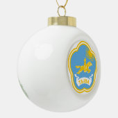 Tuva - Wappen Weihnachtsbaum Keramik Kugel-Ornament (Links)