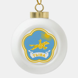 Tuva - Wappen Weihnachtsbaum Keramik Kugel-Ornament