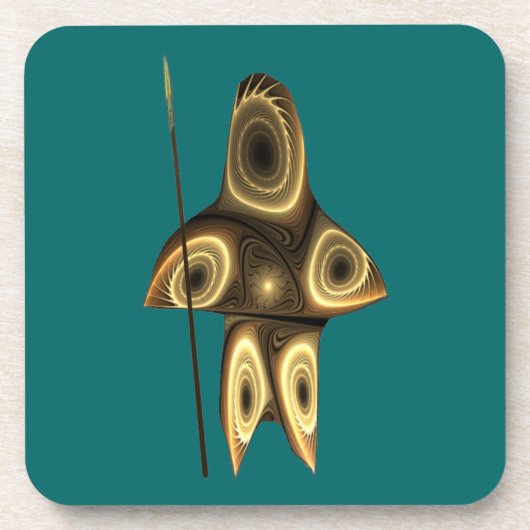 Tuvaaq - Fraktal Inuit Hunter Untersetzer (Vorderseite)