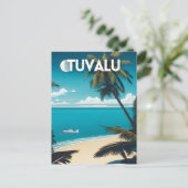 Tuvalu Beach Travel Postkarte (Stehend Vorderseite)