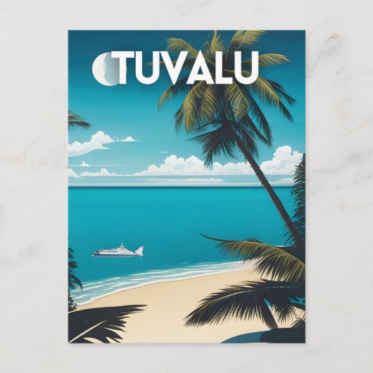 Tuvalu Beach Travel Postkarte (Vorderseite)