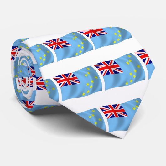 Tuvalu Flag Krawatte (Gerollt)