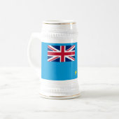 Tuvalu-Flagge Bierglas (Vorderseite Links)
