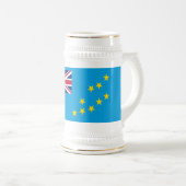 Tuvalu-Flagge Bierglas (VorderseiteRechts)