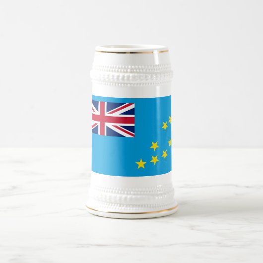 Tuvalu-Flagge Bierglas (Mittel)