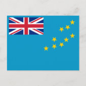 Tuvalu-Flagge, Flagge Postkarte (Vorderseite)