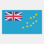 Tuvalu-Flagge, Flagge Rechteckiger Aufkleber (Vorderseite)