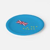 Tuvalu-Flagge Pappteller (Schrägansicht)