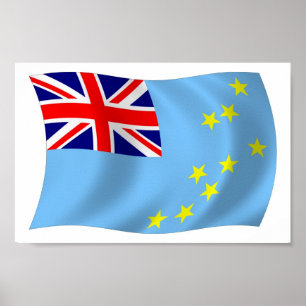 Tuvalu-Flagge Poster Druck