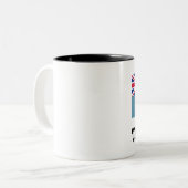 Tuvalu-Flagge Zweifarbige Tasse (Vorderseite Links)