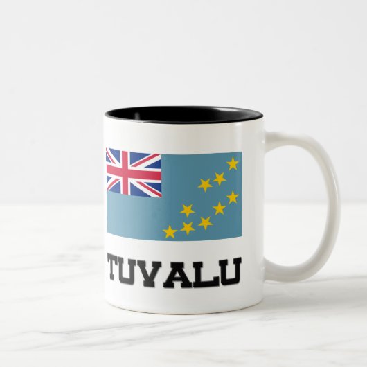 Tuvalu-Flagge Zweifarbige Tasse (Rechts)