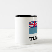 Tuvalu-Flagge Zweifarbige Tasse (Mittel)