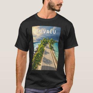 Tuvalu Illustration Reise Kunst Vintage T-Shirt