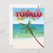 Tuvalu Island Reiseplakat Postkarte (Vorne/Hinten)