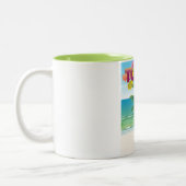 Tuvalu Island Reiseplakat Zweifarbige Tasse (Links)