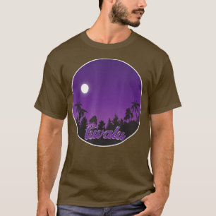 tuvalu Nachts mit Palmen T-Shirt