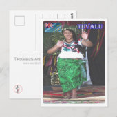Tuvalu - Tänzer - Postkarte (Vorne/Hinten)