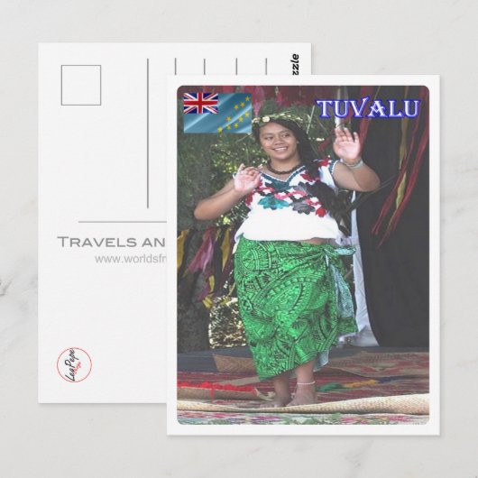 Tuvalu - Tänzer - Postkarte (Vorne/Hinten)