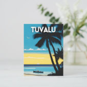 Tuvalu Travel Poster Postkarte (Stehend Vorderseite)
