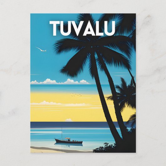 Tuvalu Travel Poster Postkarte (Vorderseite)