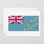 Tuvalu (Tuvalan) Flag Postkarte (Vorne/Hinten)
