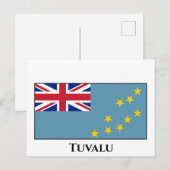 Tuvalu (Tuvalan)-Flagge Postkarte (Vorne/Hinten)
