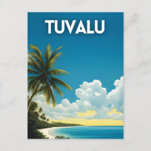 Tuvalu Vintage Travel Poster Postkarte