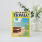Tuvalu Vintage Travel Poster Postkarte (Stehend Vorderseite)