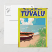 Tuvalu Vintage Travel Poster Postkarte (Vorne/Hinten)