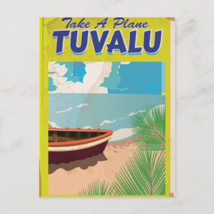Tuvalu Vintage Travel Poster Postkarte