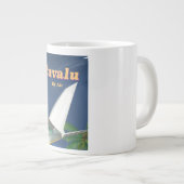 Tuvalu Vintages Reiseplakat Jumbo-Tasse (Vorderseite Rechts)