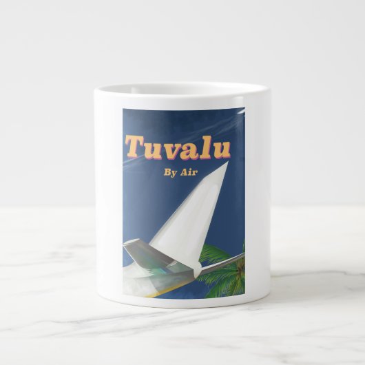 Tuvalu Vintages Reiseplakat Jumbo-Tasse (Vorderseite)