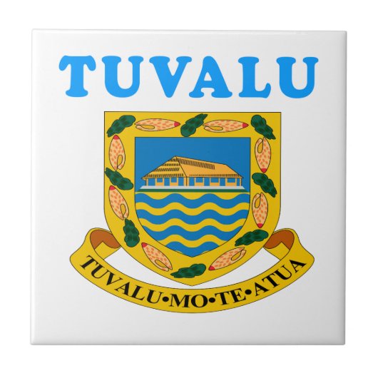 Tuvalu-Wappen Entwürfe Fliese (Vorderseite)