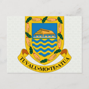 Tuvalu-Wappen im Detail Postkarte