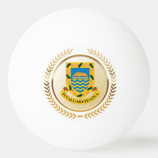 Tuvalu-Wappen Tischtennisball (Vorderseite)
