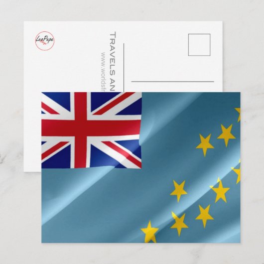 Tuvalu - Waving Flag - Postkarte (Vorne/Hinten)