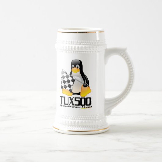 Tux500.com Stein Bierglas (Rechts)