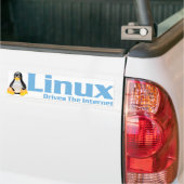 Tux500 fährt das Internet Autoaufkleber (Auf Lkw)