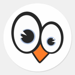 Tux-Augen-Linux-Pinguin-Aufkleber Runder Aufkleber