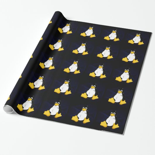 TUX-Blau Sobel Geschenkpapier (Ungerollt)