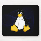 TUX-Blau Sobel Mousepad (Vorne)